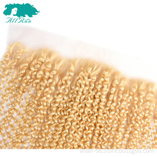 High Quality Ready Made Hair Bulk , 13x4 613 Swiss Lace 100% Brazilian Human Hair Jerry Curl 10"-20" Lace Frontal With Gifts
